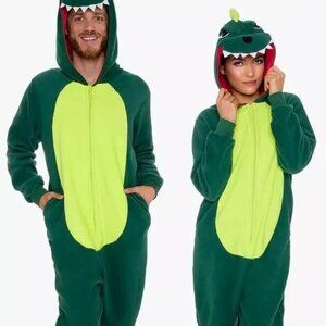 Dinosaur Onesie FUNZIEZ! Slim Fit Unisex Adult Plush Dinosaur One Piece Costume